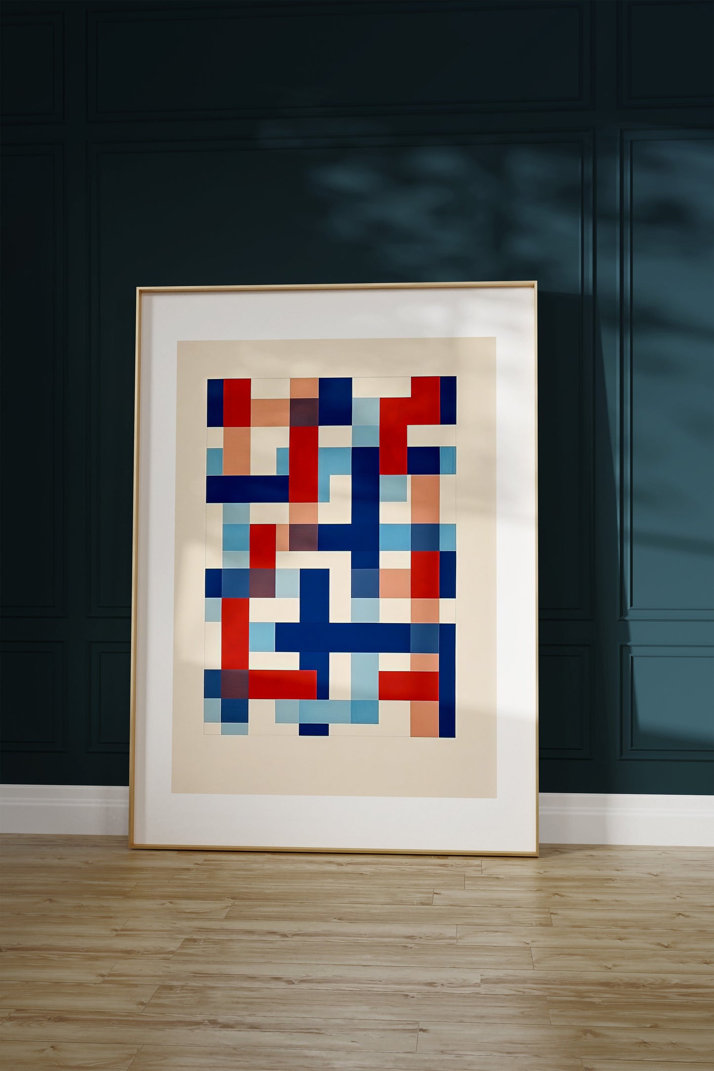 Red and blue pattern