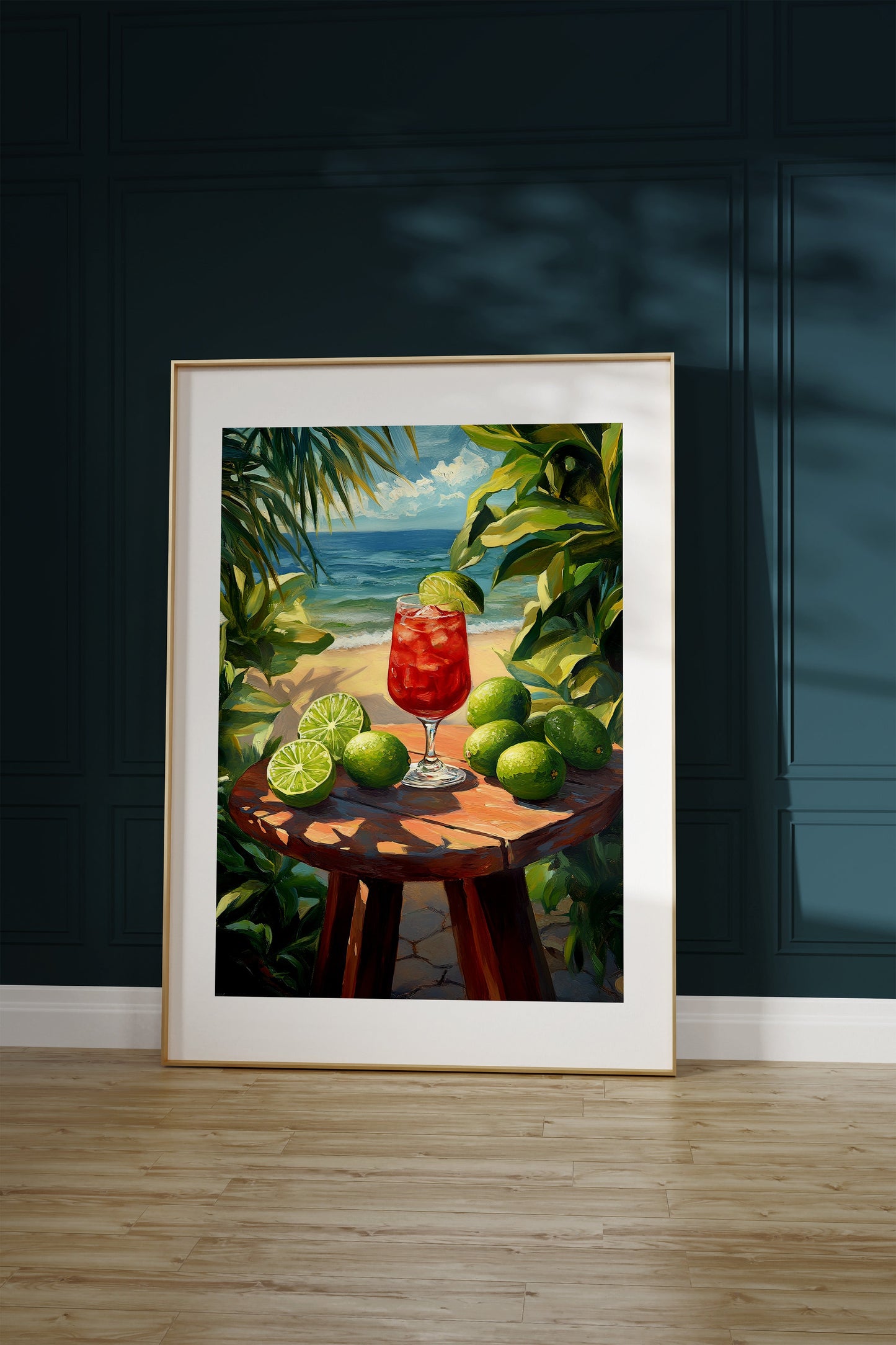 Sangria with Limes at the Beach