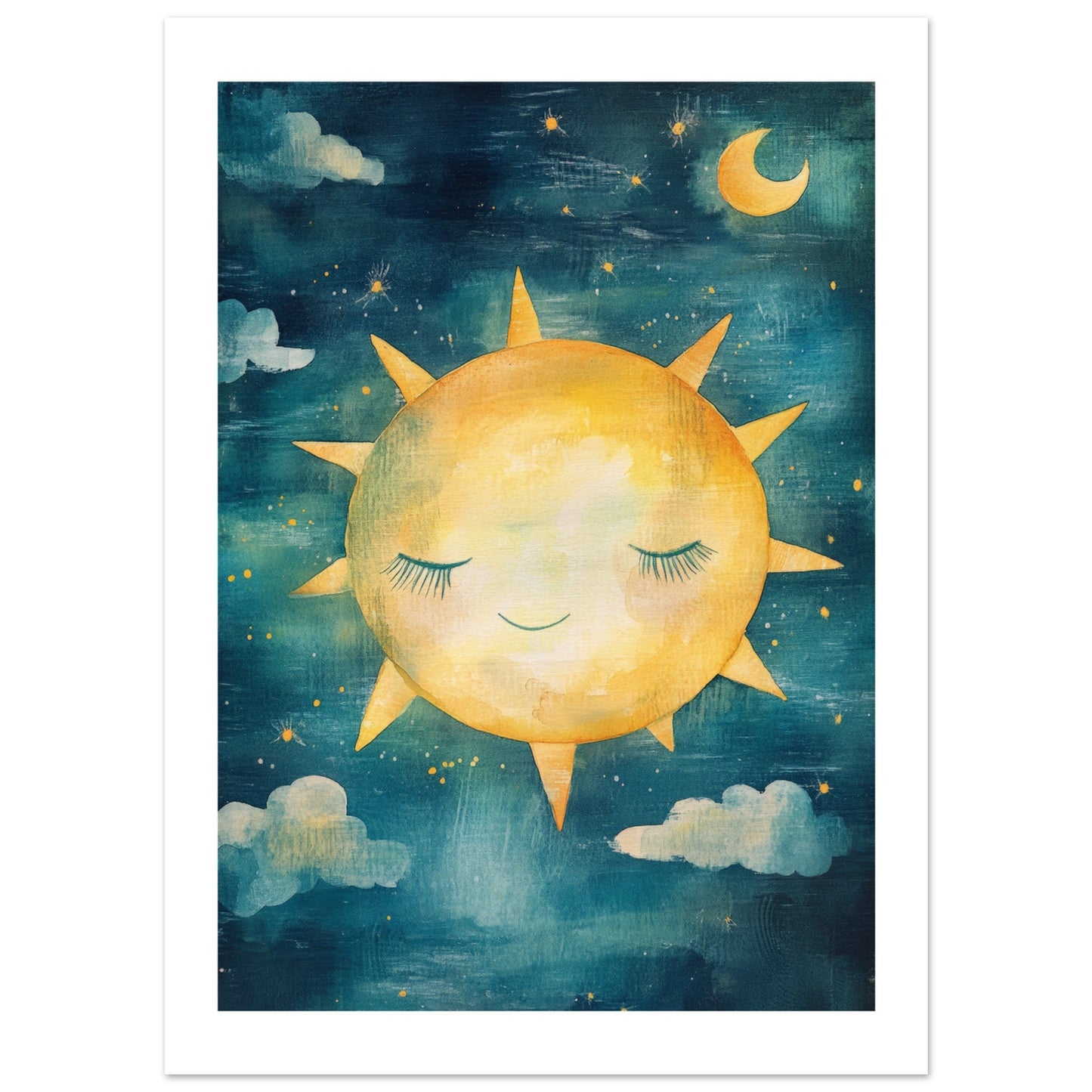 Kids Poster - Sun As A Colorful Painting 1