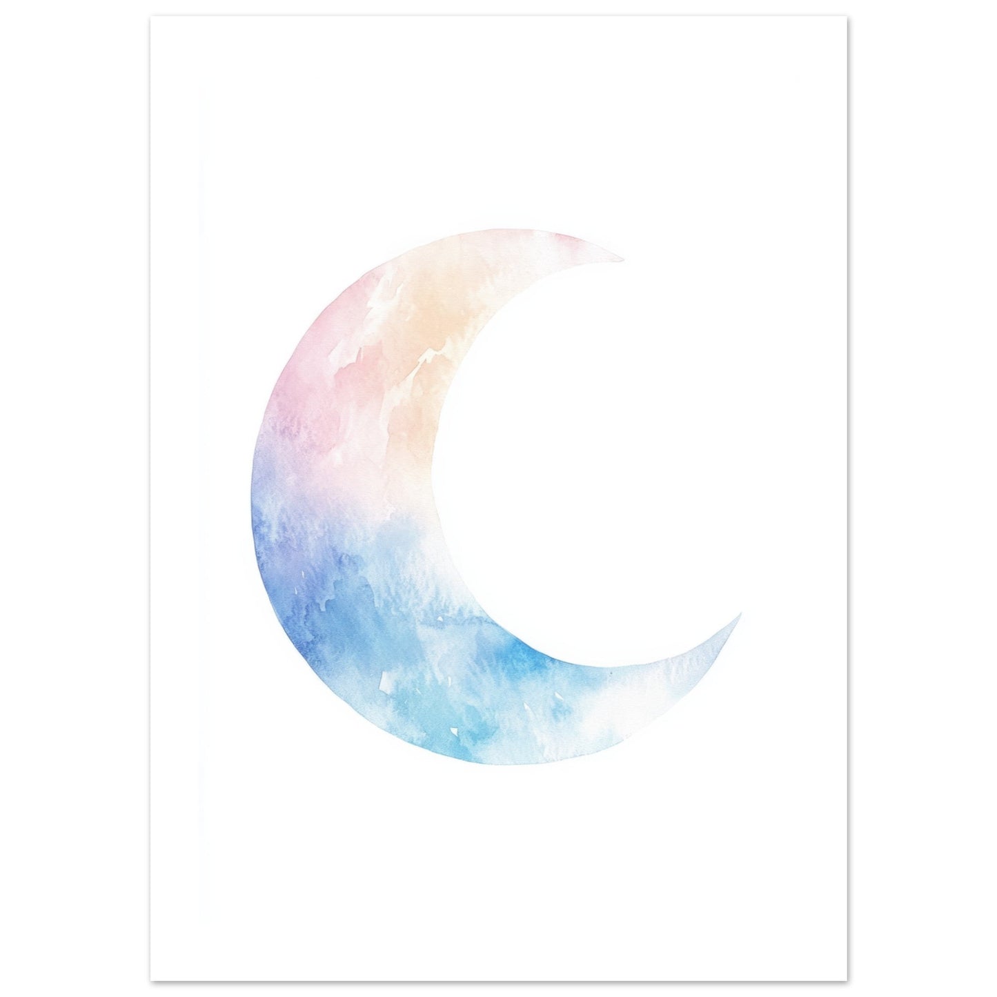 Kids Poster - Moon As A Colorful Painting