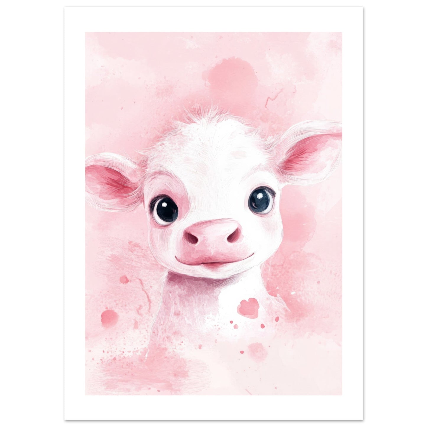 Kids Poster - Cute Cow As A Colorful Painting 1