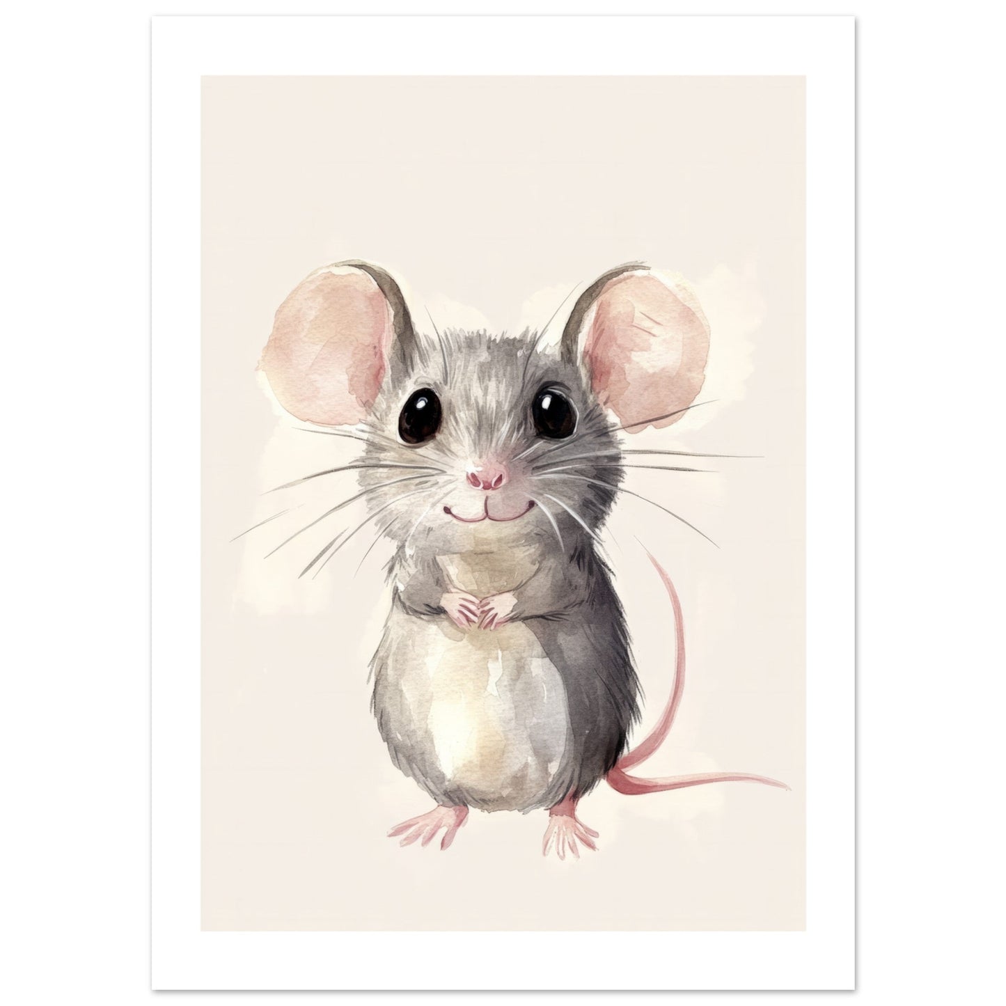 Kids Poster - Cute Rat As A Colorful Painting 1