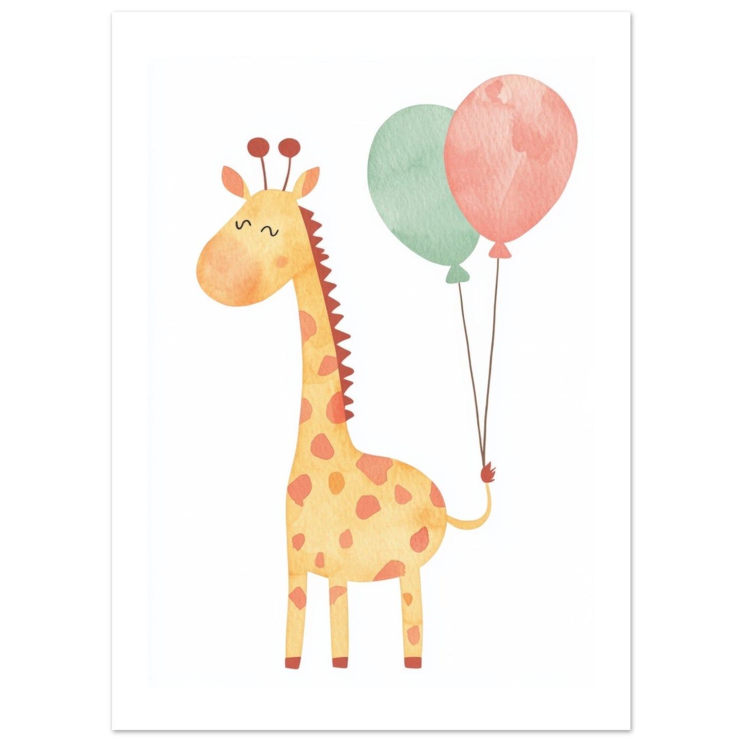 Kids Poster - Giraffe As A Colorful Painting