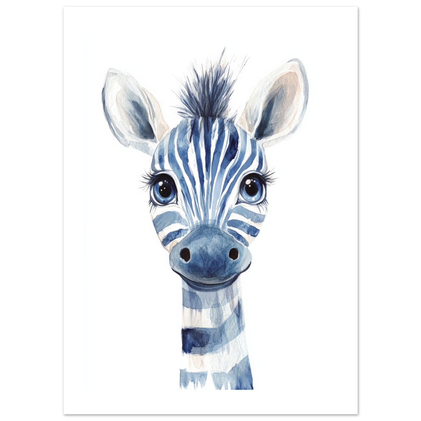 Kids Poster - Cute Zebra As A Colorful Painting 1