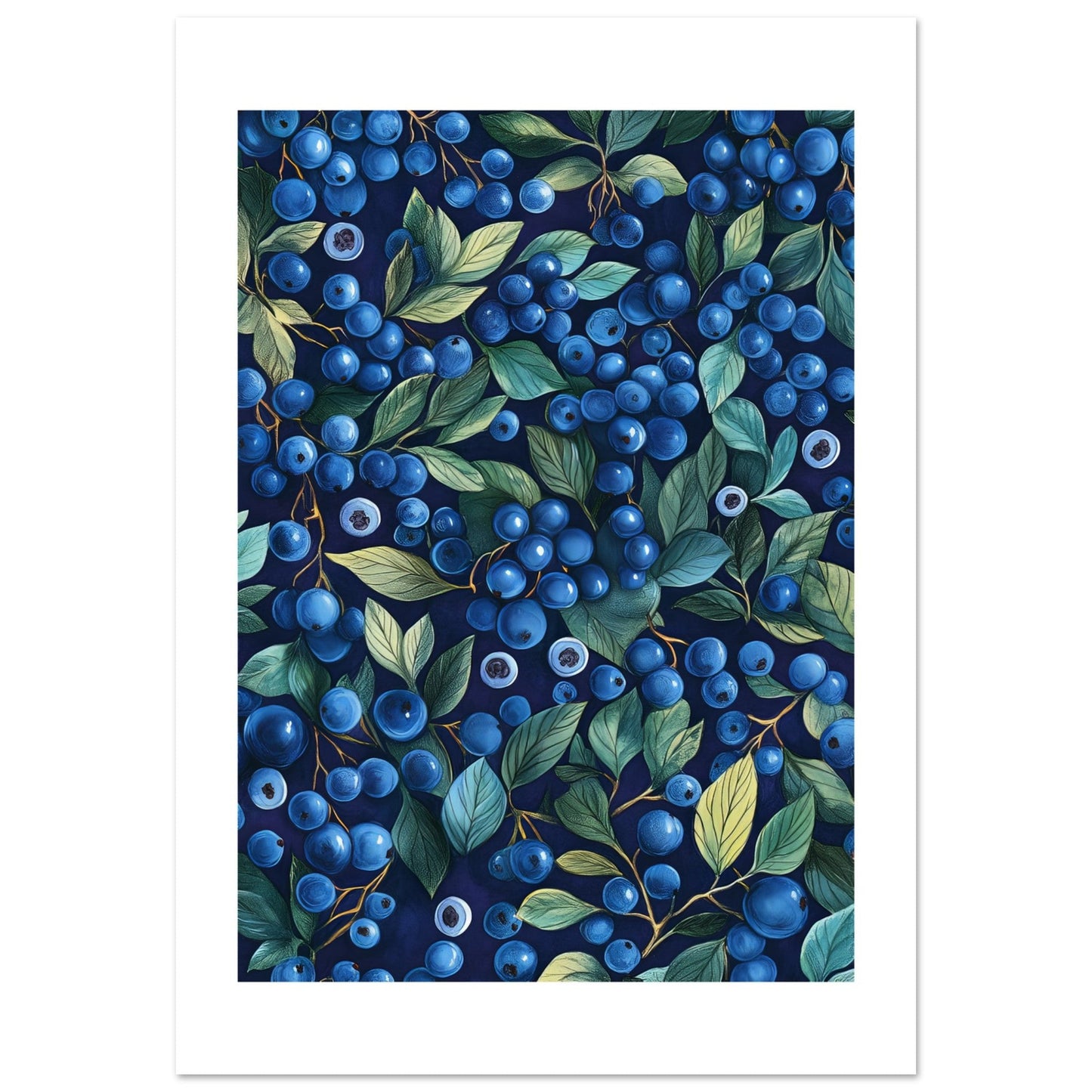 A pattern of Blueberries