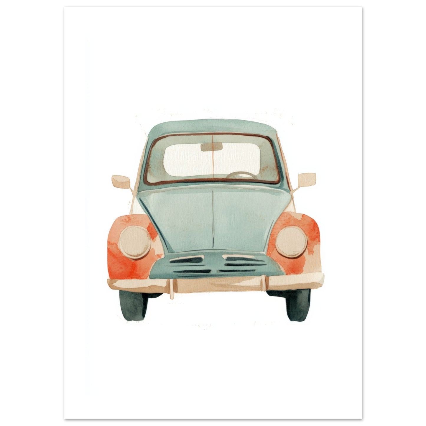 Kids Poster - Car As A Colorful Painting 2