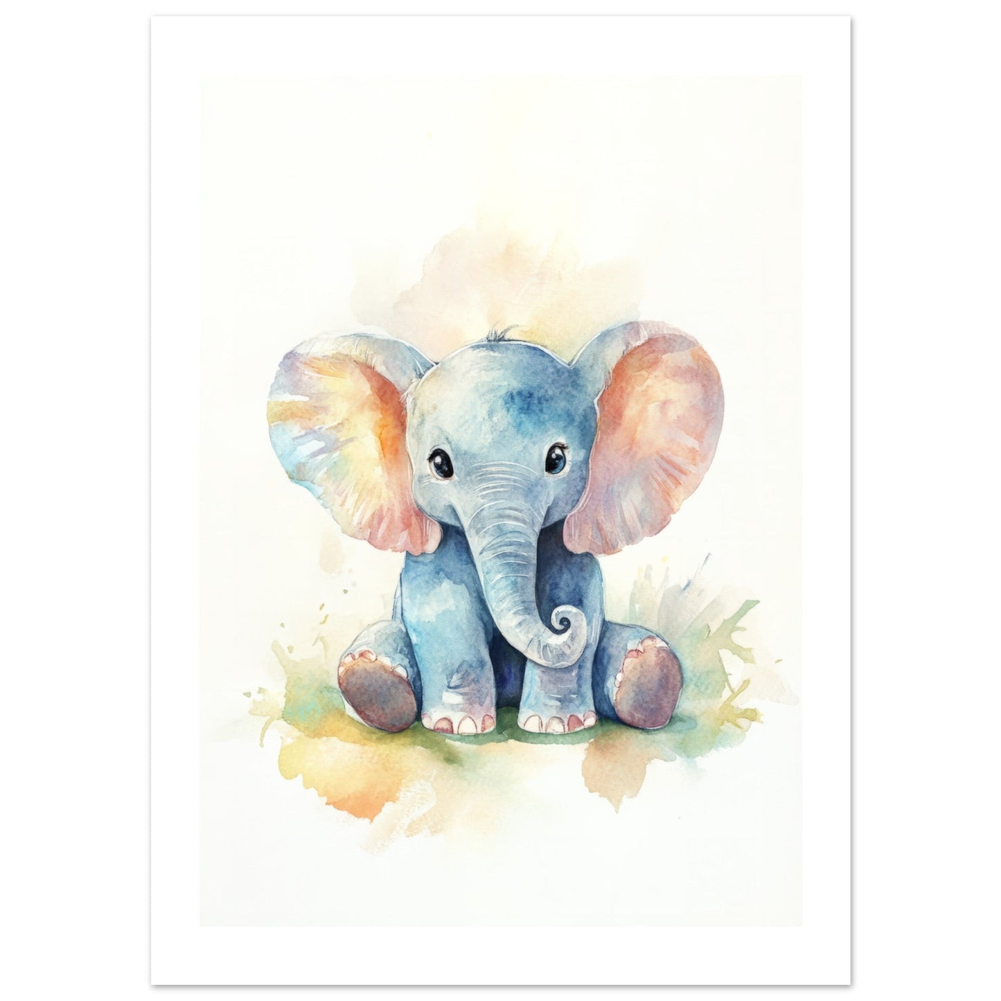 Kids Poster - Elephant As A Colorful Painting