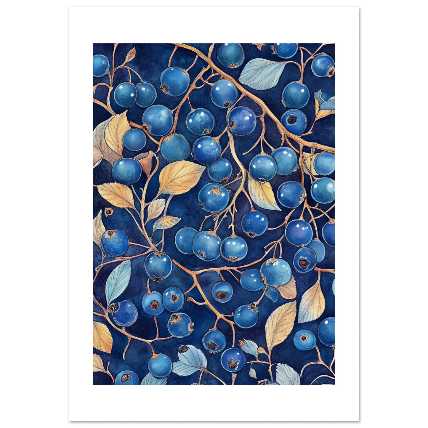 A pattern of Blueberries 1