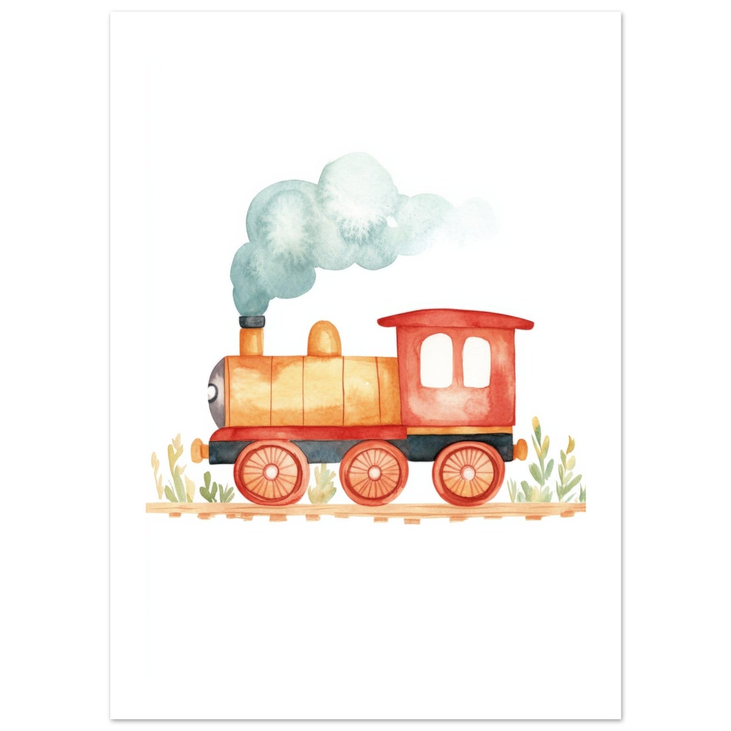 Kids Poster - Train As A Colorful Painting 2