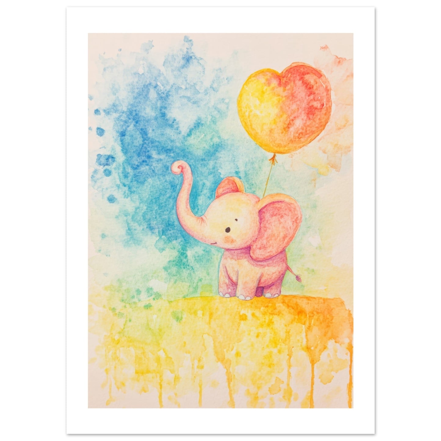 Kids Poster - Elephant As A Colorful Painting 3