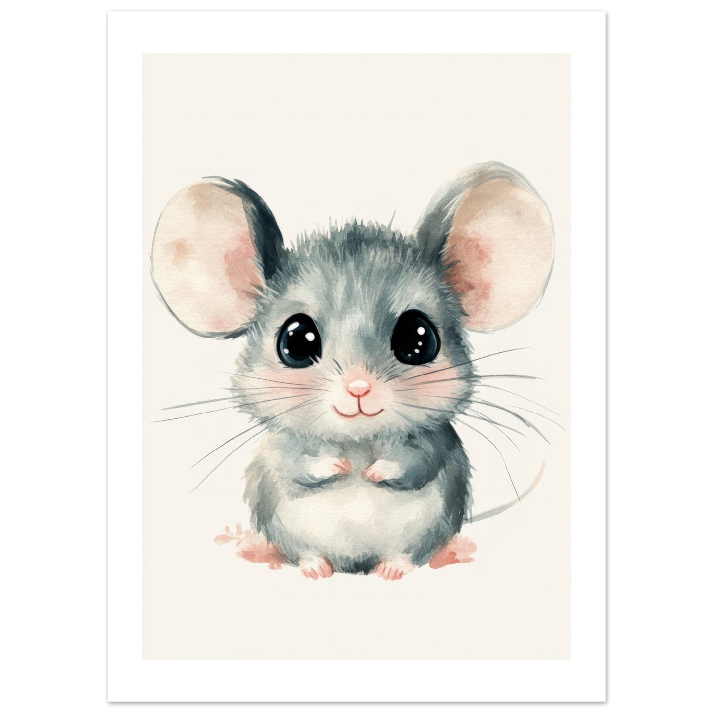 Kids Poster - Cute Mouse As A Colorful Painting 1