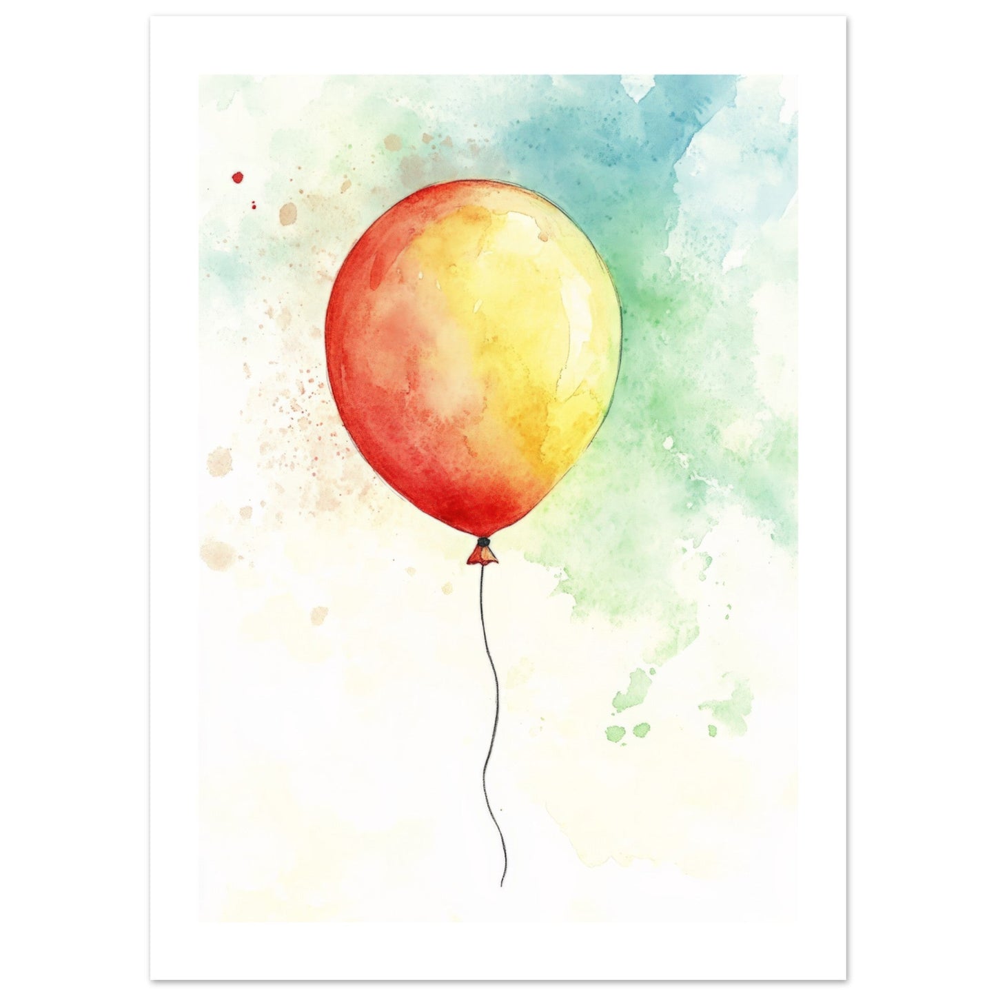 Kids Poster - Balloon As A Colorful Painting 1