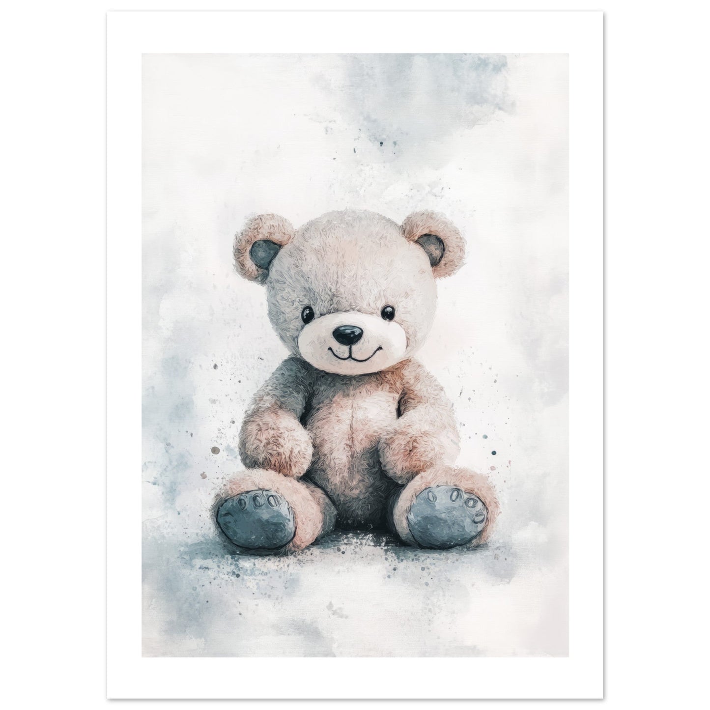Kids Poster - Teddy Bear As A Colorful Painting 4