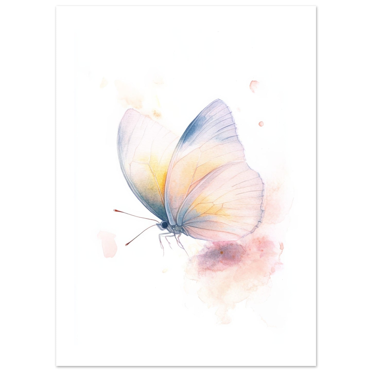 Kids Poster - Butterfly As A Colorful Painting