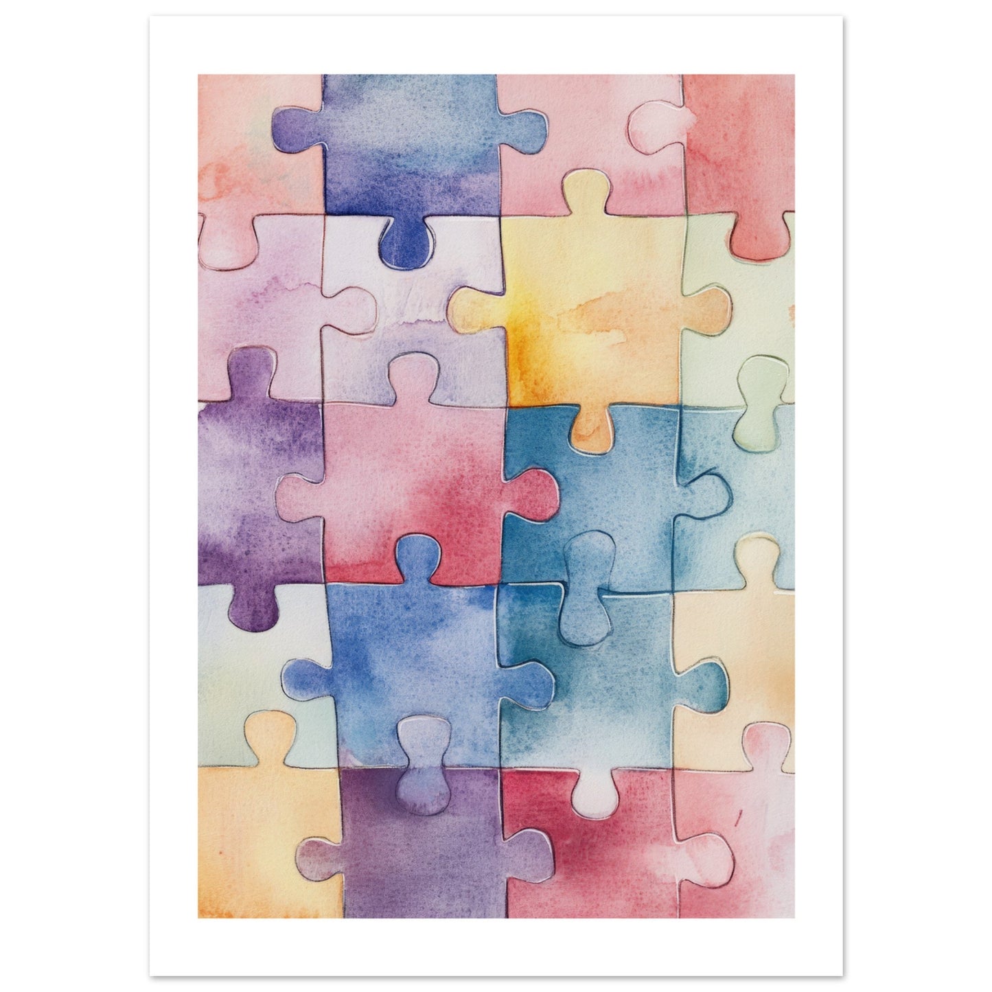 Kids Poster - Puzzle As A Colorful Painting
