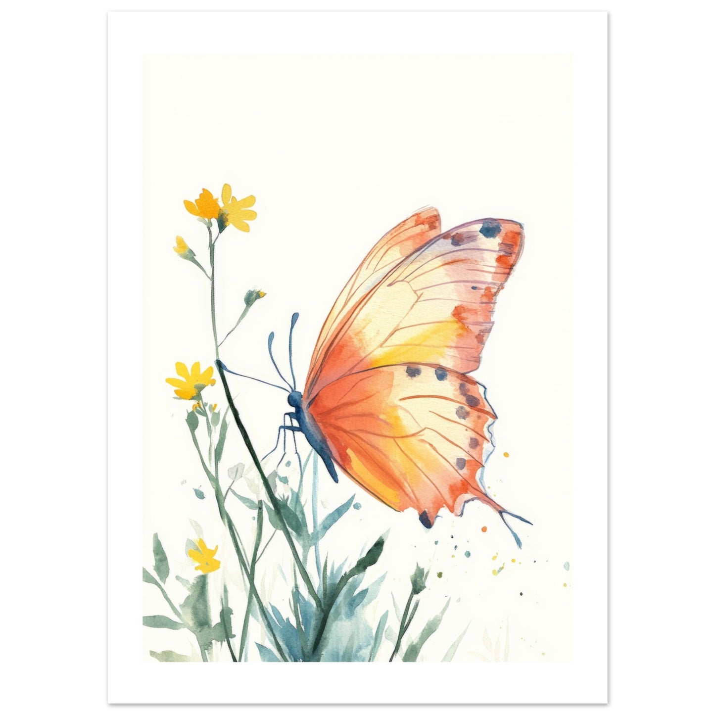 Kids Poster - Butterfly As A Colorful Painting 1