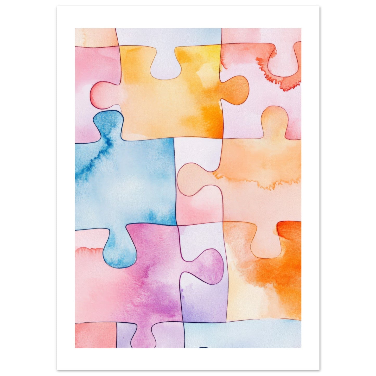 Kids Poster - Puzzle As A Colorful Painting 1
