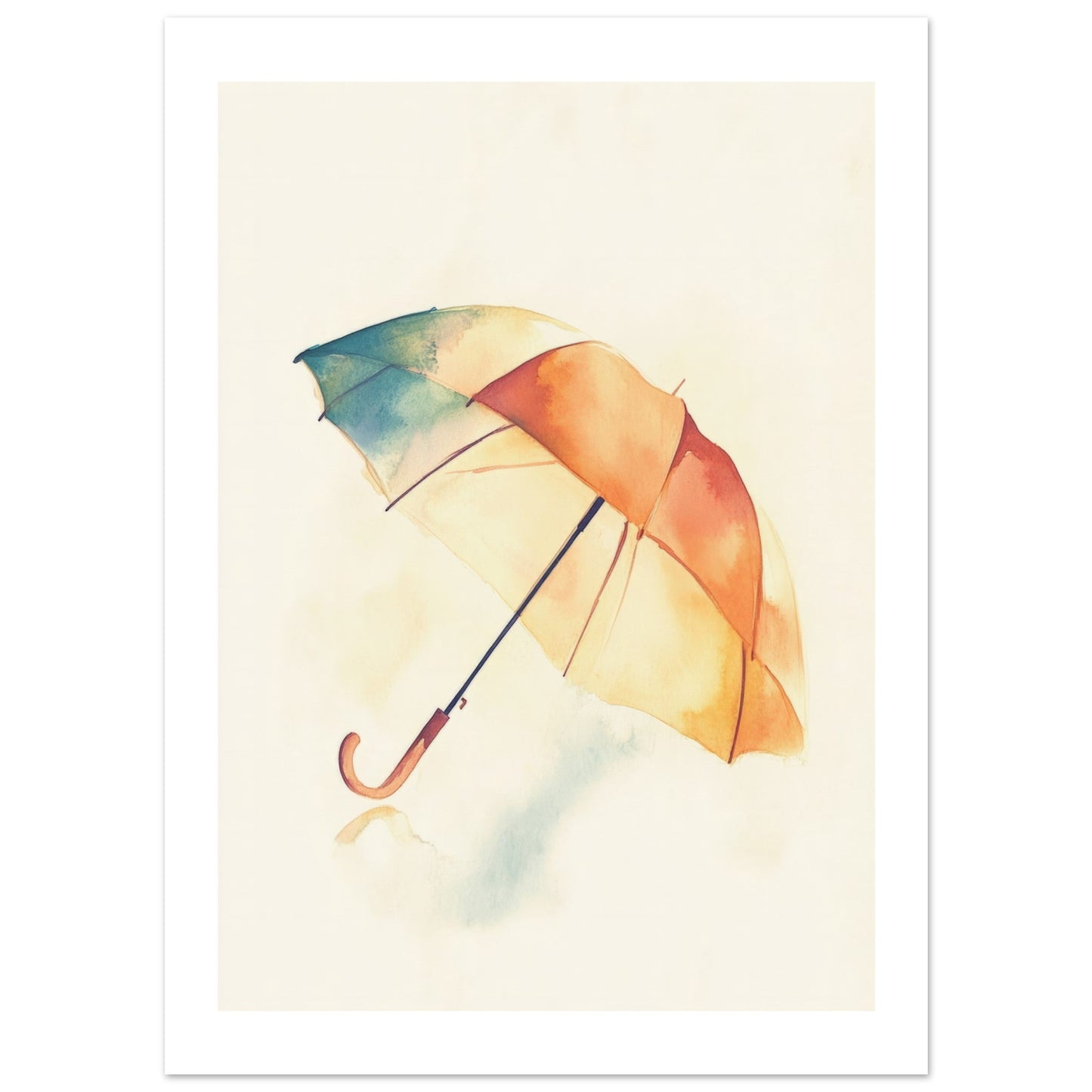 Kids Poster - Umbrella As A Colorful Painting