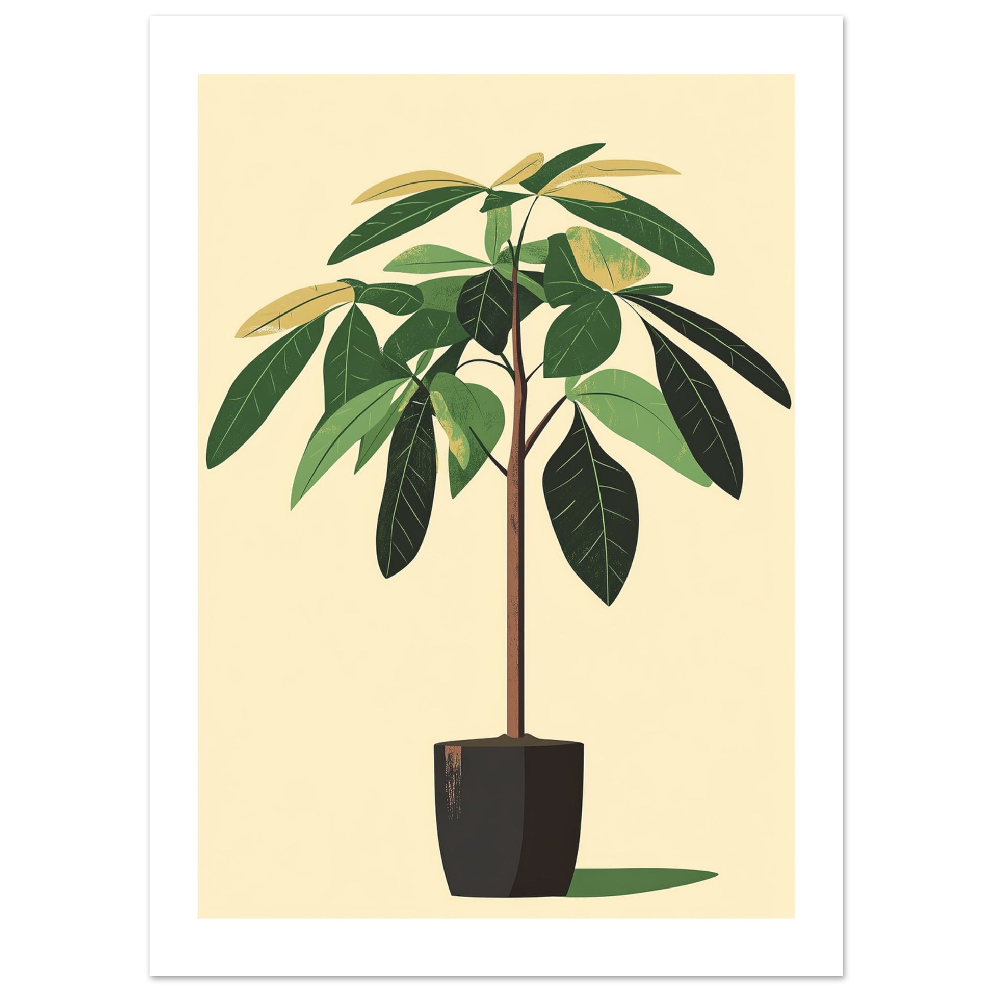 money tree wall decor Minimalist Money Tree Art