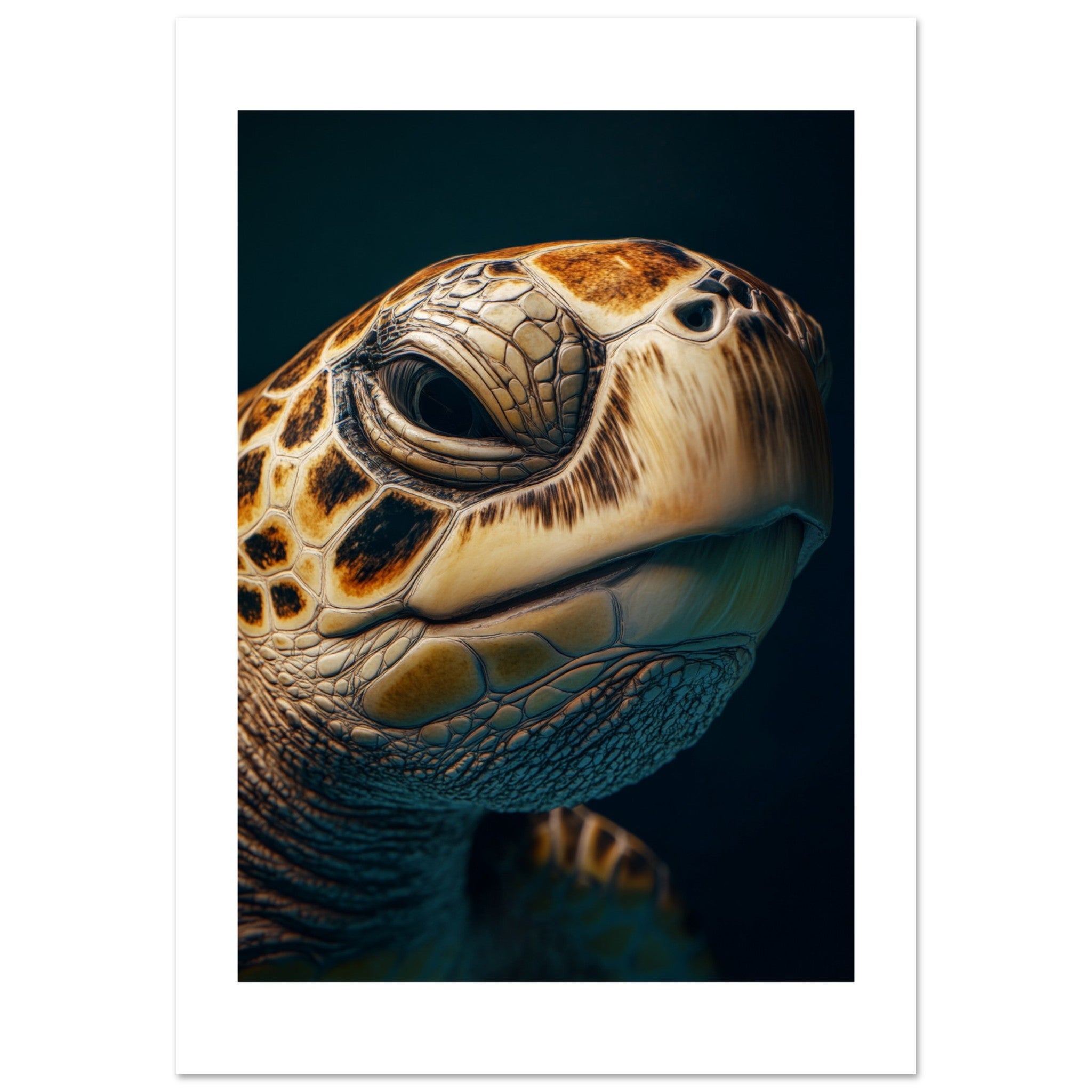 Stunning Sea Turtle Portrait - Ocean Art for Your Home – Posters One ...