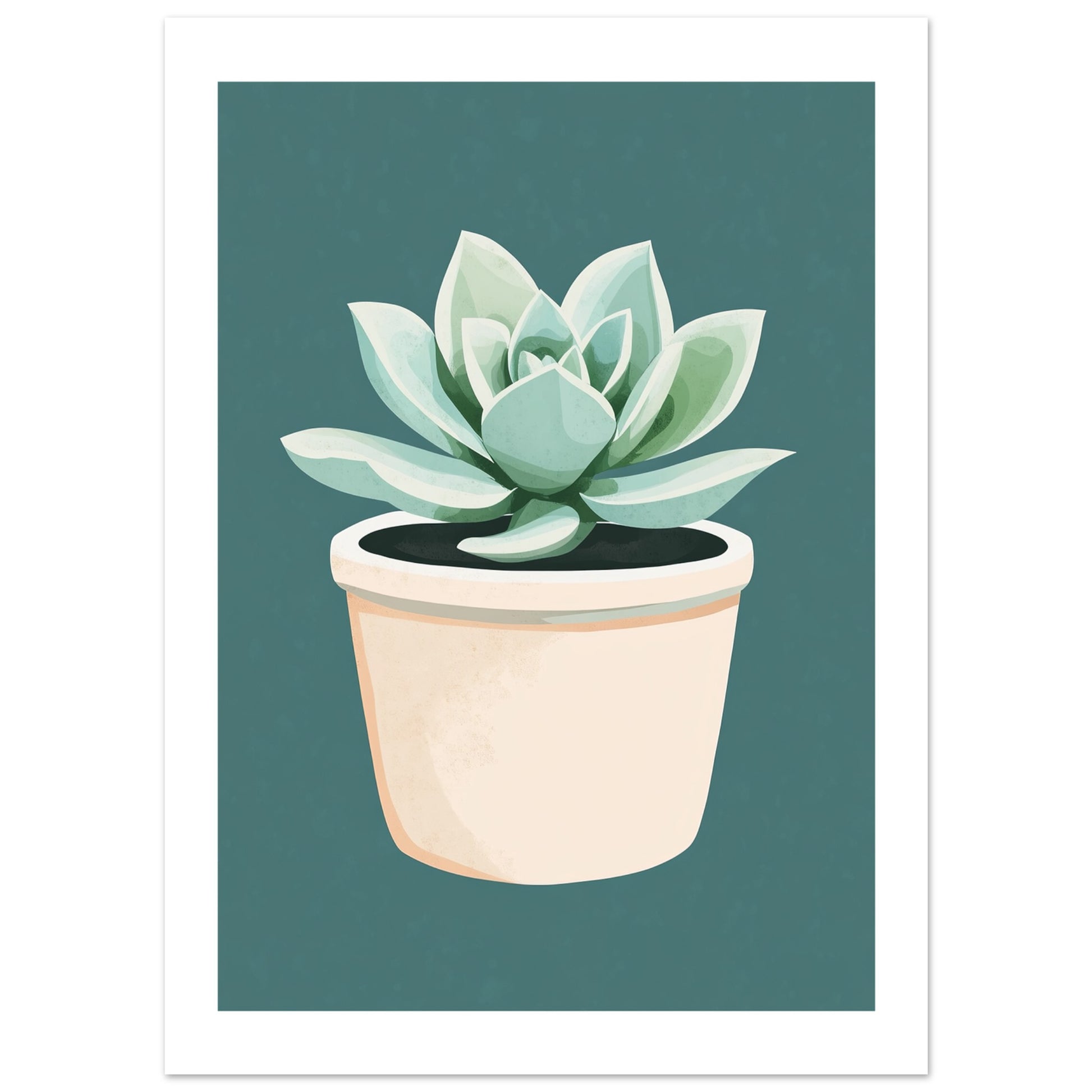 succulent minimalist Minimalist Succulent Wall Art