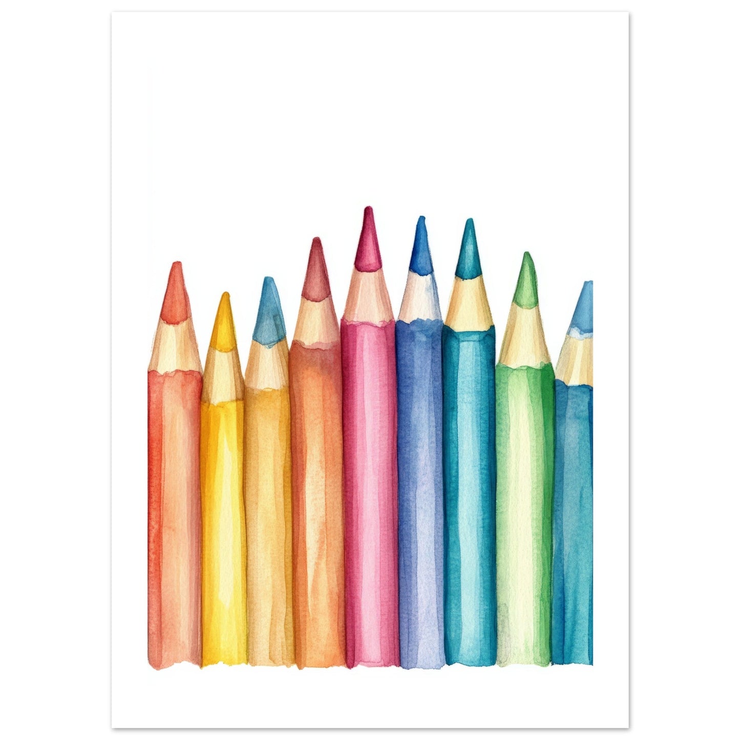 Kids Poster - Crayons As A Colorful Painting
