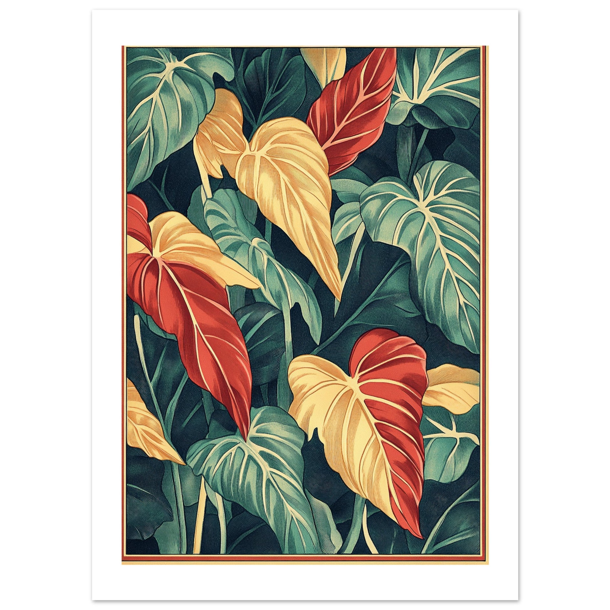 philodendron art Stunning Jugendstil Philodendron Art for Your Space – Posters One Hundred