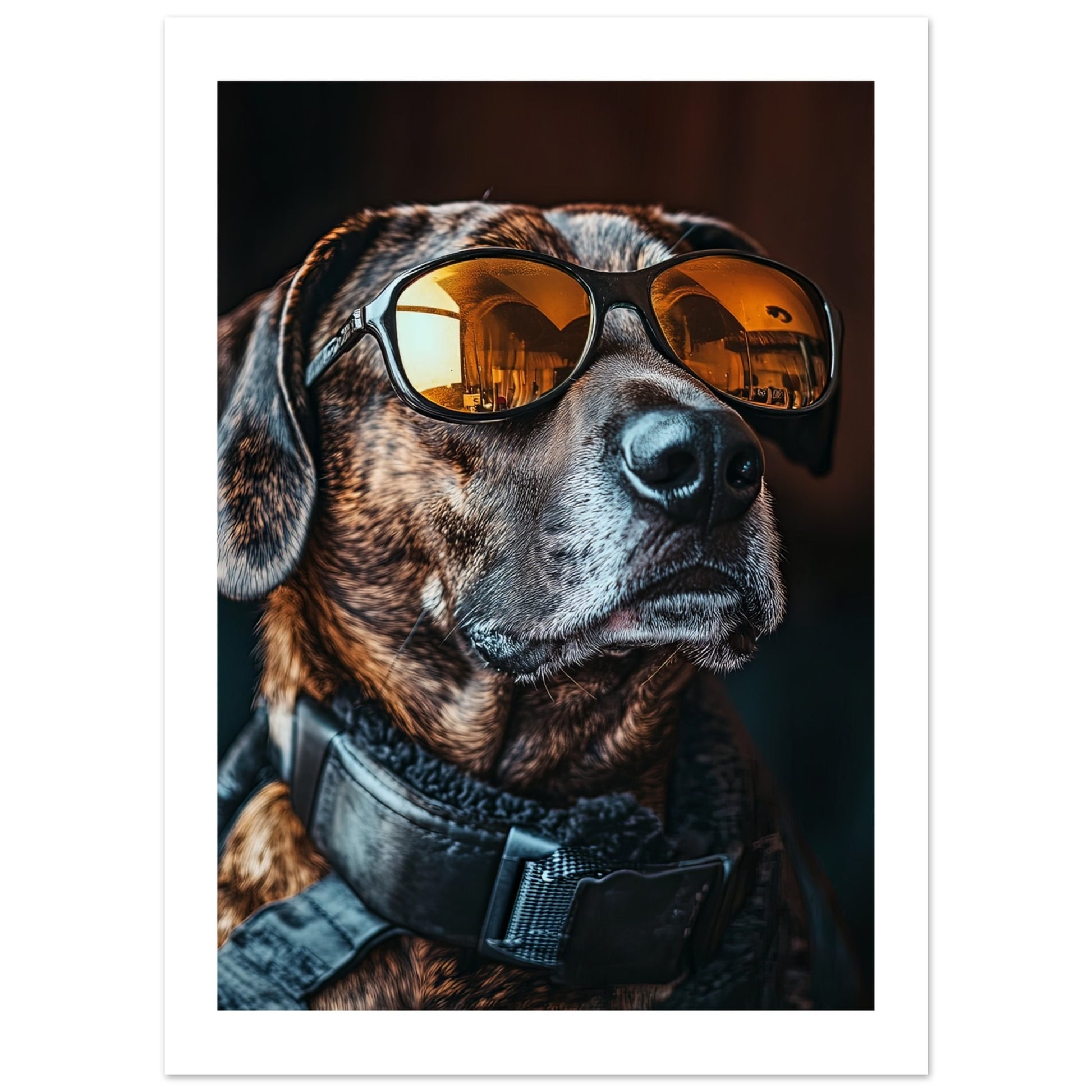 dog pilot goggles Plott Hound Pilot Sunglasses Poster
