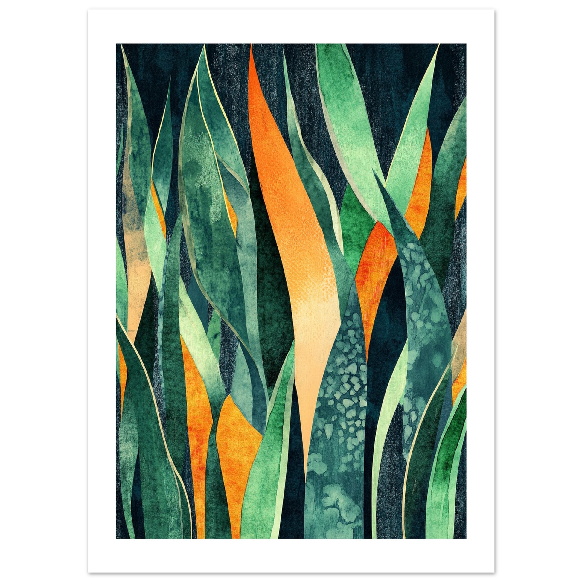 sansevieria painting Exquisite Jugendstil Art: Sansevieria Plant Poster – Posters One Hundred