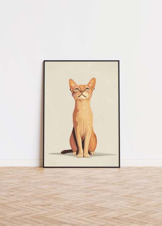 Illustration of a Abyssinian cat