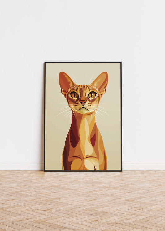 Illustration of a Abyssinian cat 1