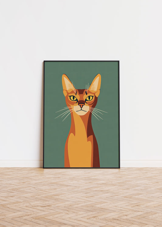 Illustration of a Abyssinian cat 2