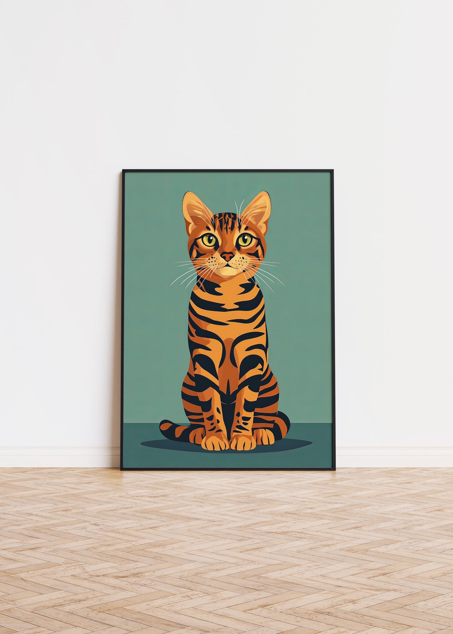 Illustration of a Bengal cat