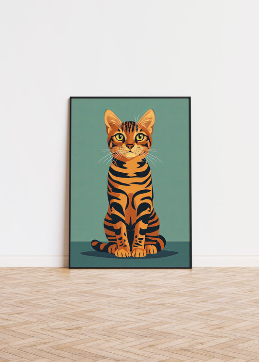 Illustration of a Bengal cat