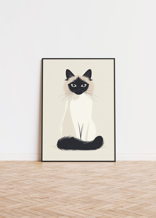 Illustration of a Birman cat 1