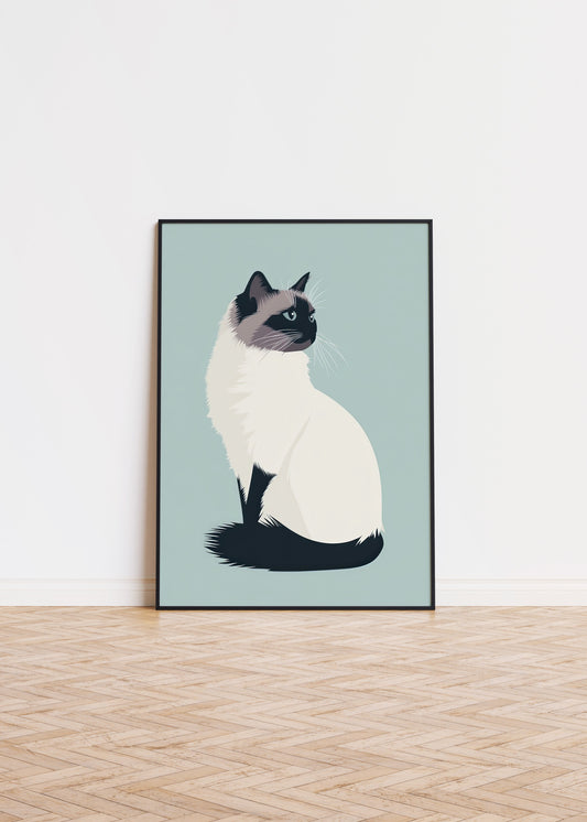 Illustration of a Birman cat 2