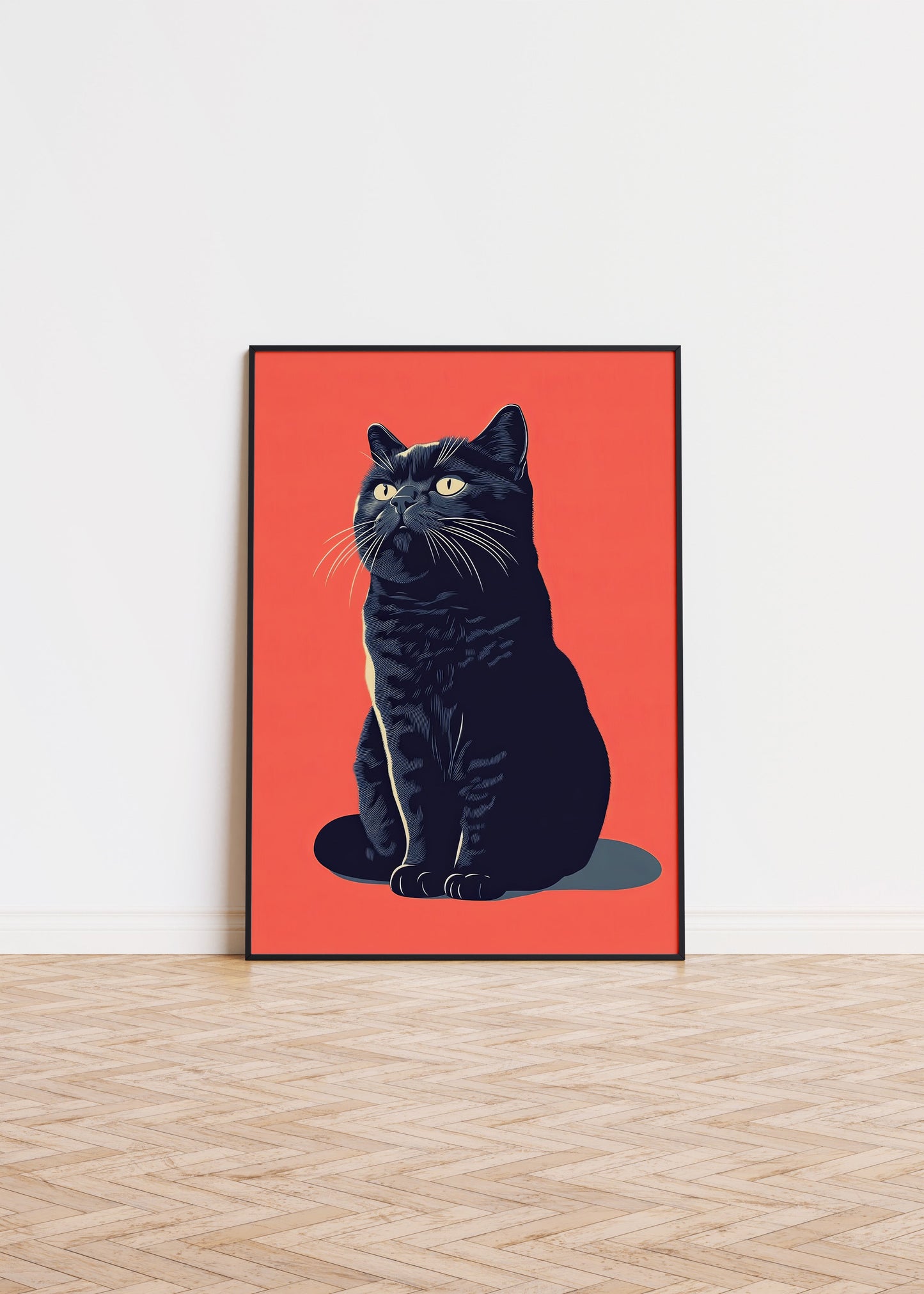 Illustration of a British Shorthair cat