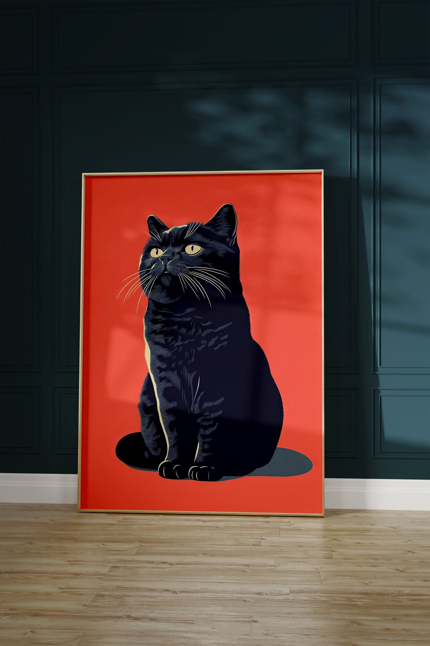 Illustration of a British Shorthair cat