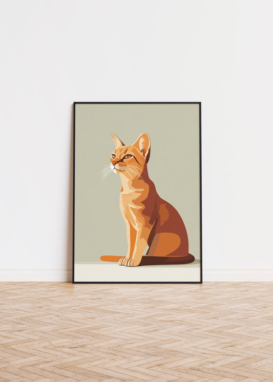 Illustration of a Chausie cat