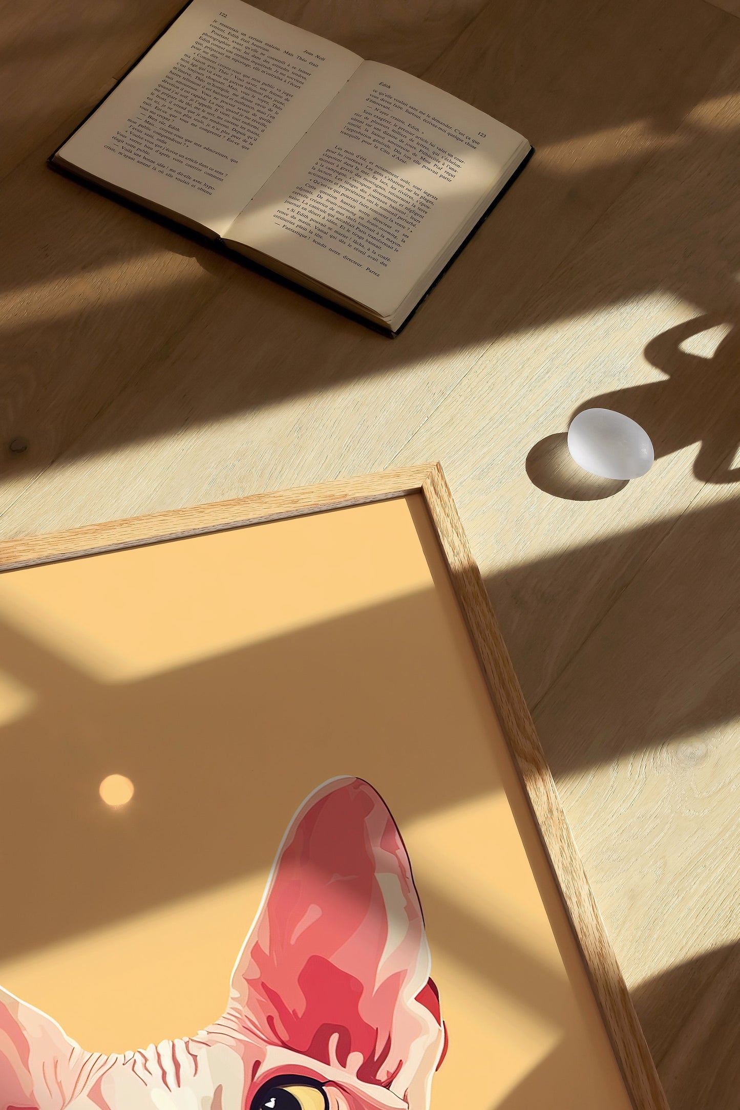 Illustration of a Cornish Rex cat