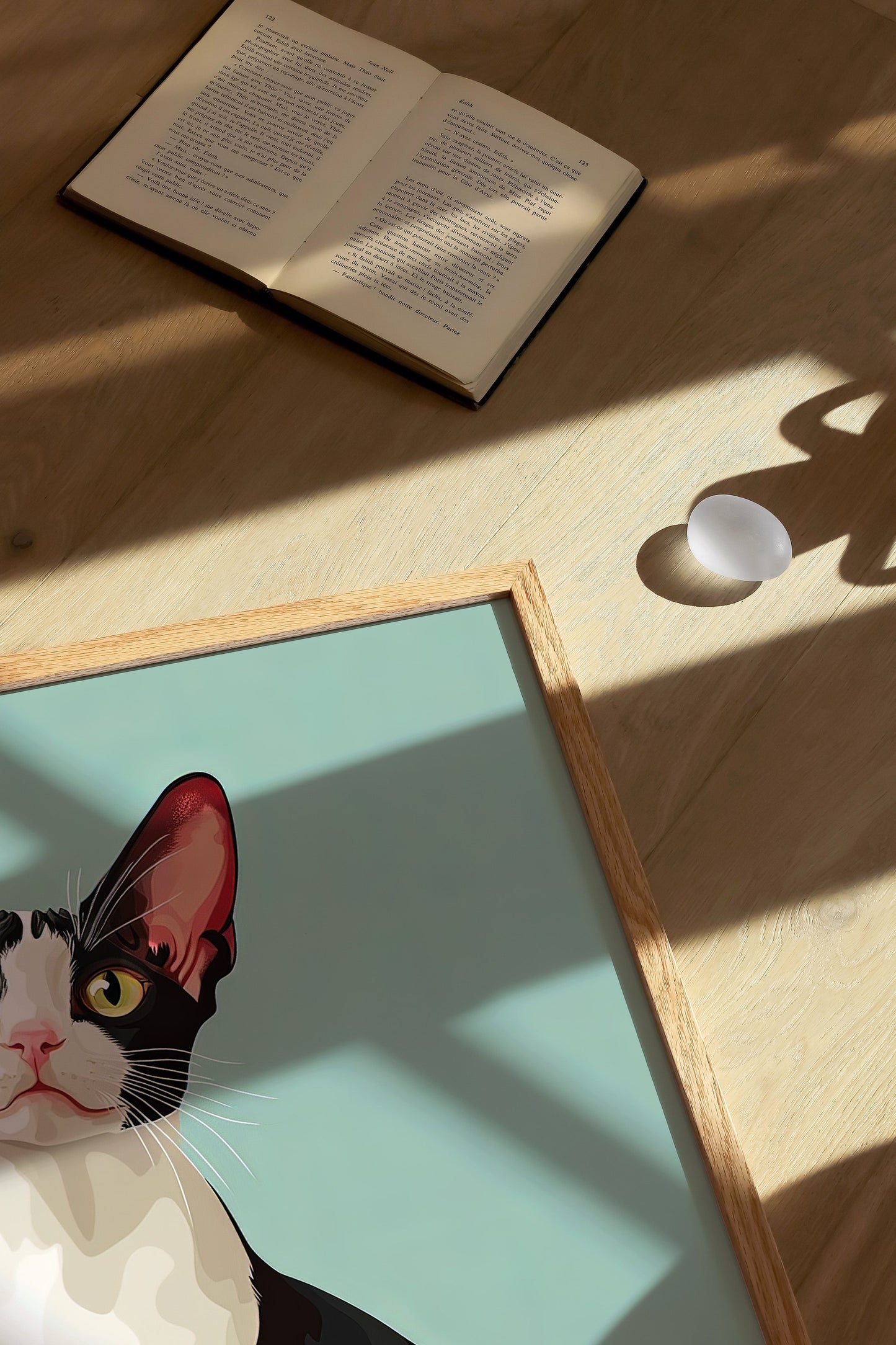 Illustration of a Cornish Rex cat 1