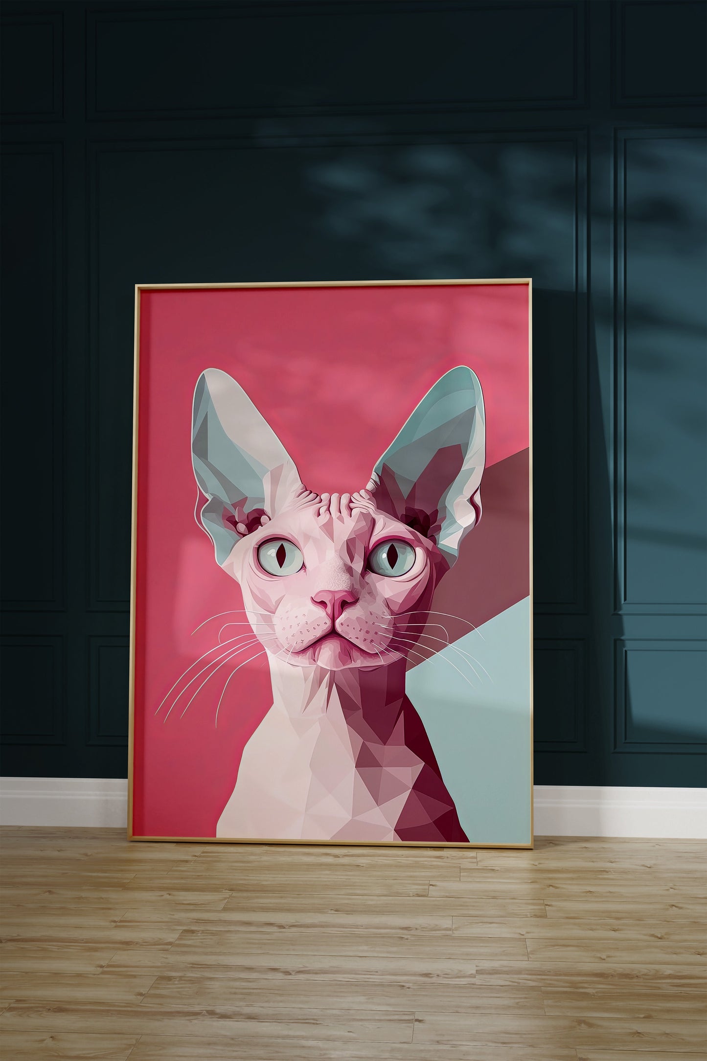 Illustration of a Devon Rex cat 2