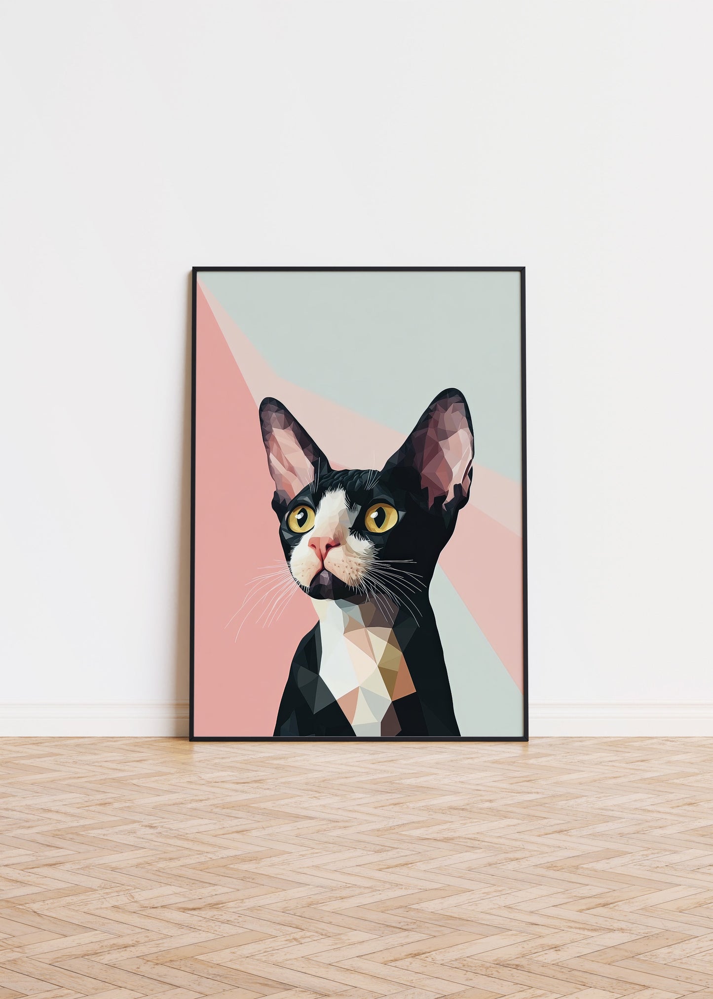 Illustration of a Devon Rex cat 3