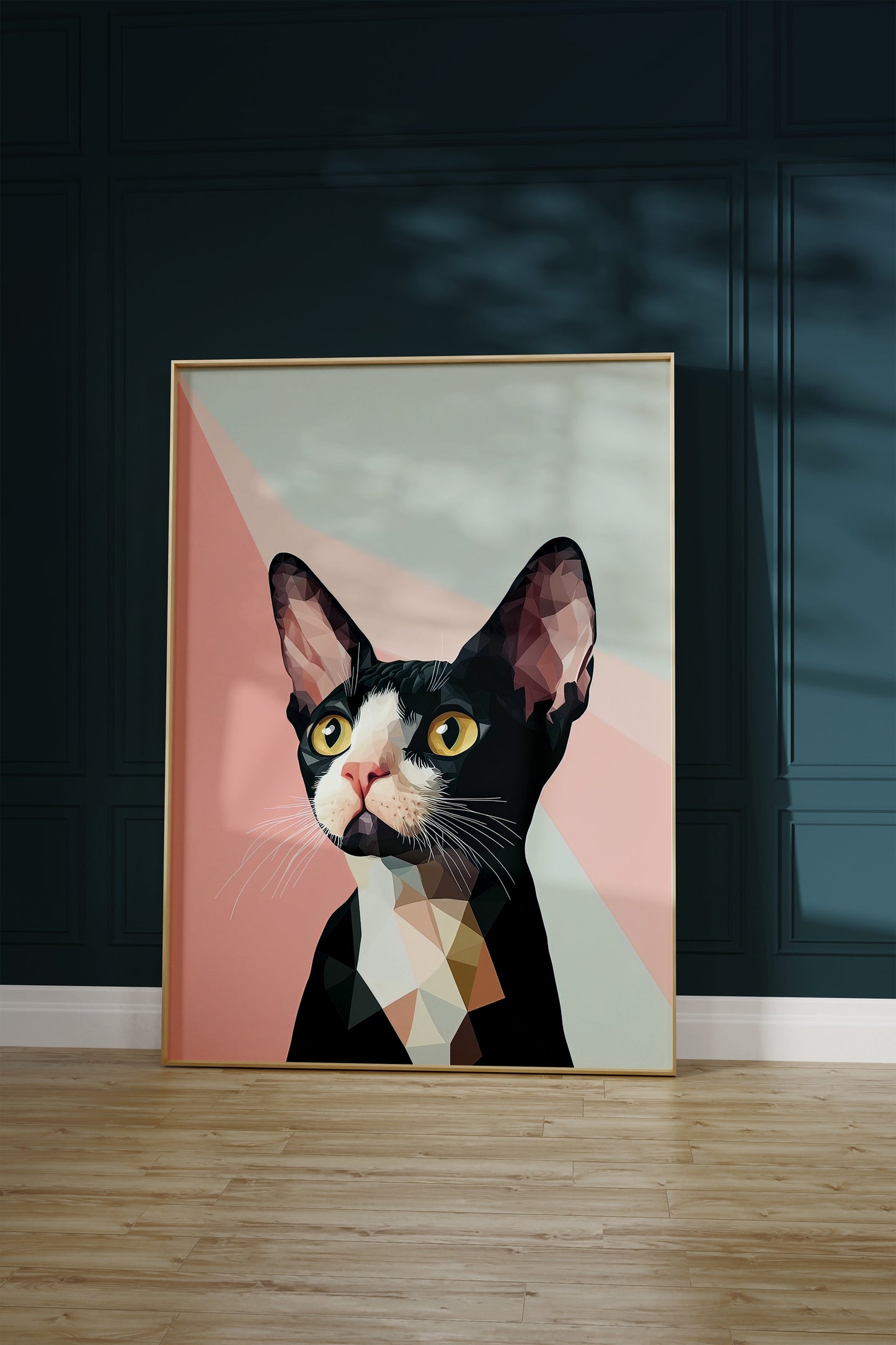 Illustration of a Devon Rex cat 3