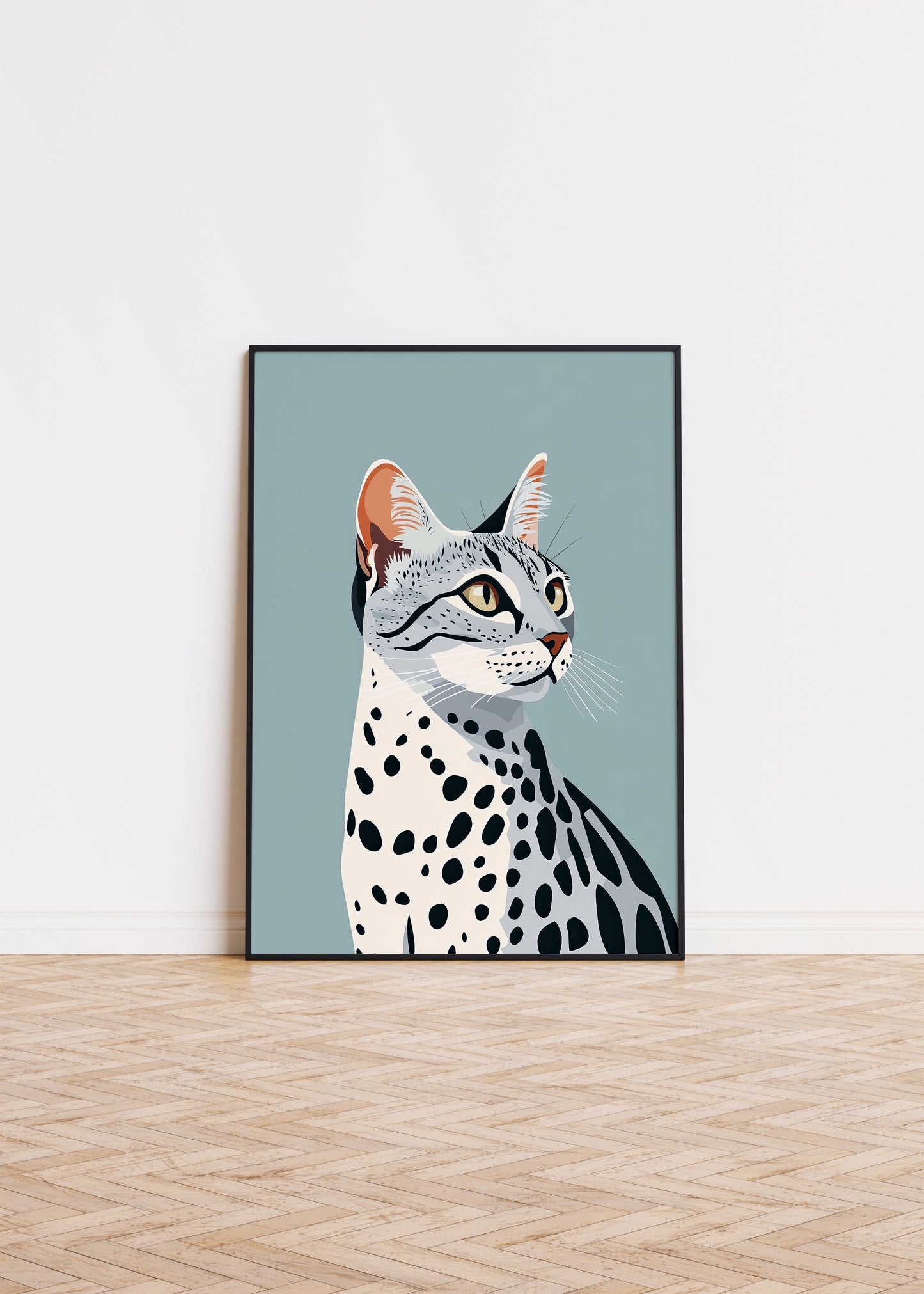 Illustration of a Egyptian Mau cat