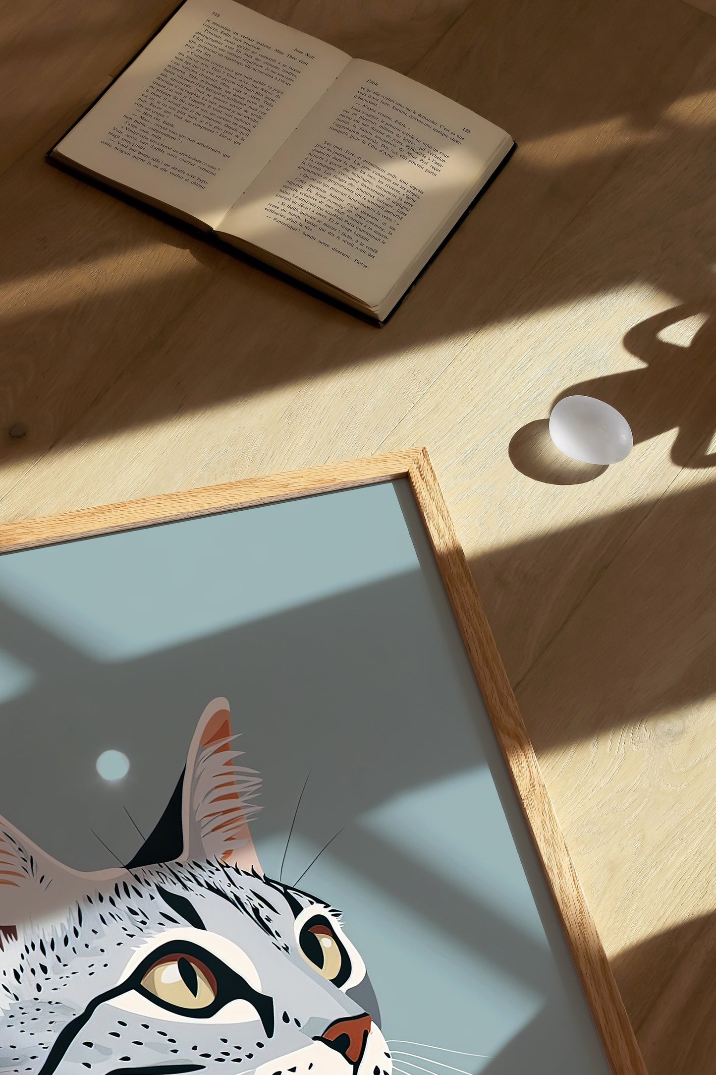 Illustration of a Egyptian Mau cat