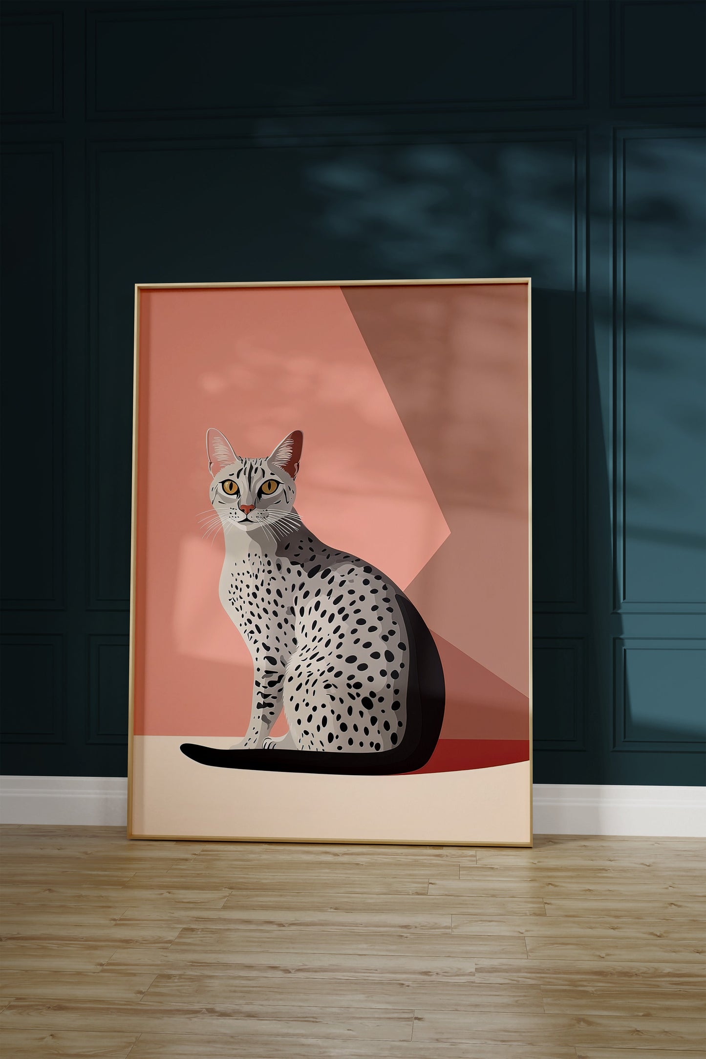 Illustration of a Egyptian Mau cat 1