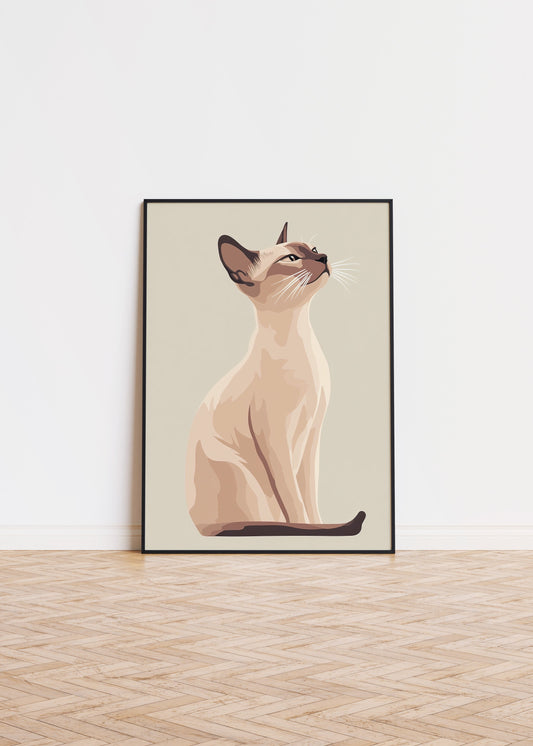 Illustration of a Javanese cat