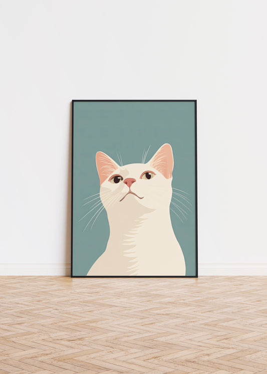 Illustration of a Khao Manee cat