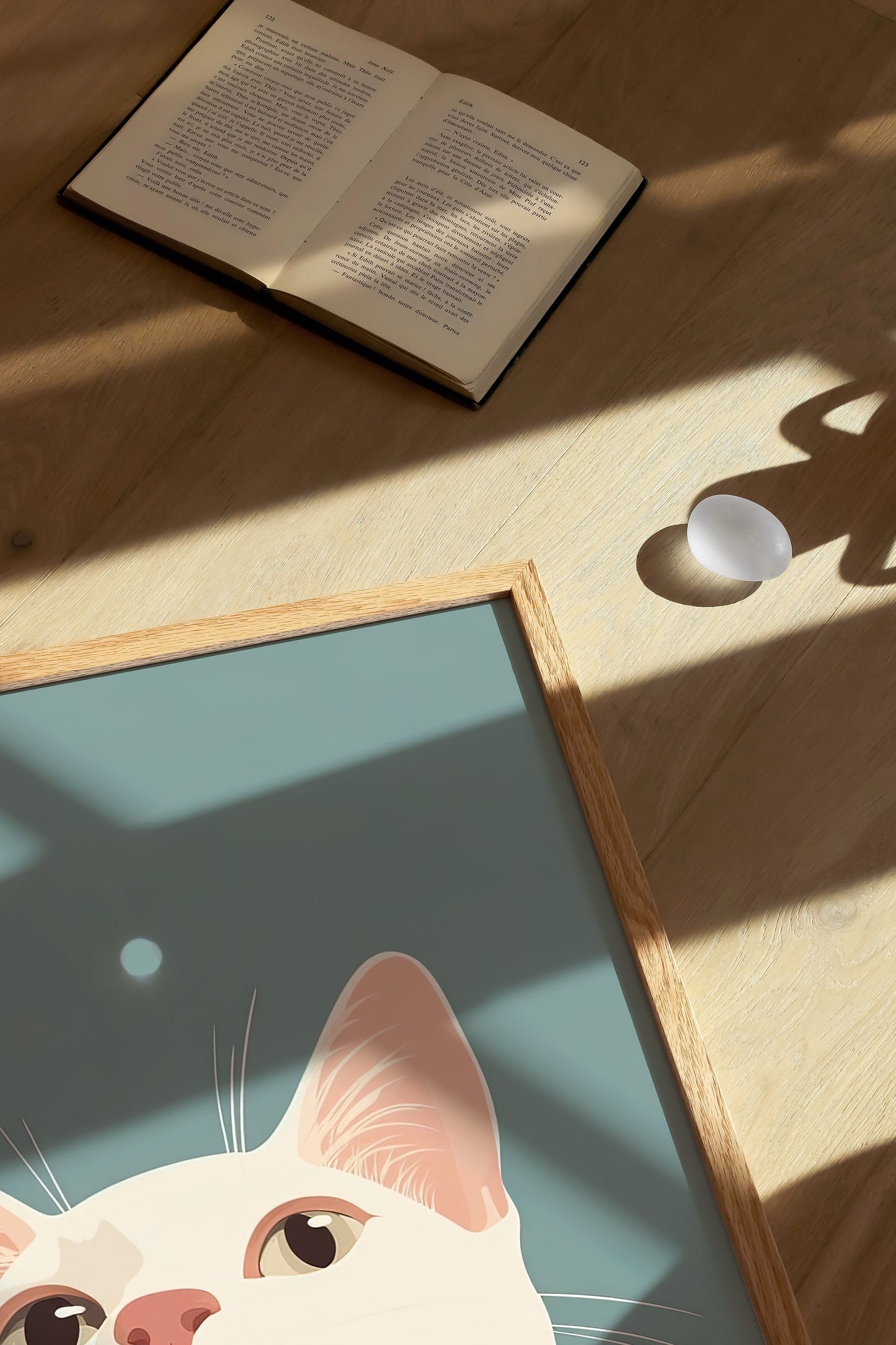 Illustration of a Khao Manee cat